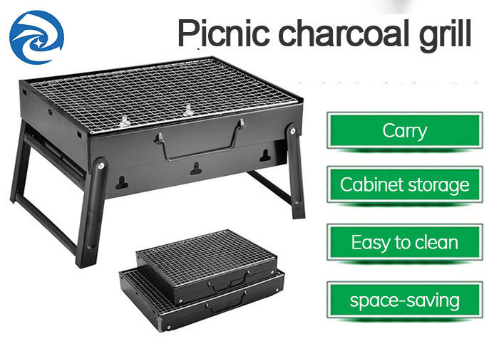 35cm×27cm×20cmのステンレス鋼の携帯用折りたたみBBQ
