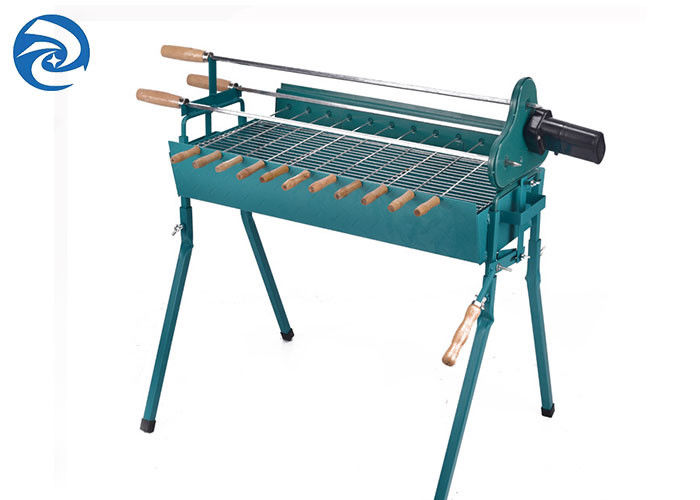 屋外の携帯用折りたたみBBQは110×34cmx81cm肉焼串を焼く