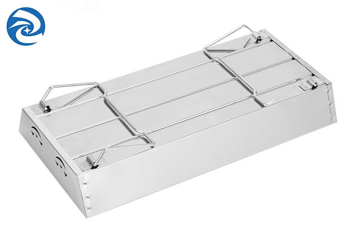 SS403携帯用ステンレス鋼のグリル17.7 &quot; x9 &quot; x2.4」2から4の人