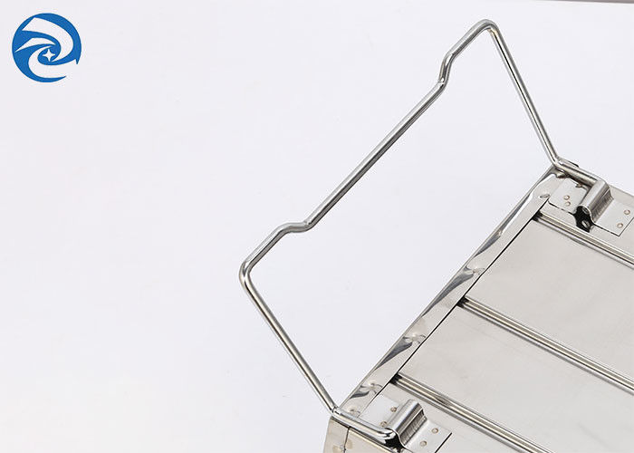 SS403携帯用ステンレス鋼のグリル17.7 &quot; x9 &quot; x2.4」2から4の人