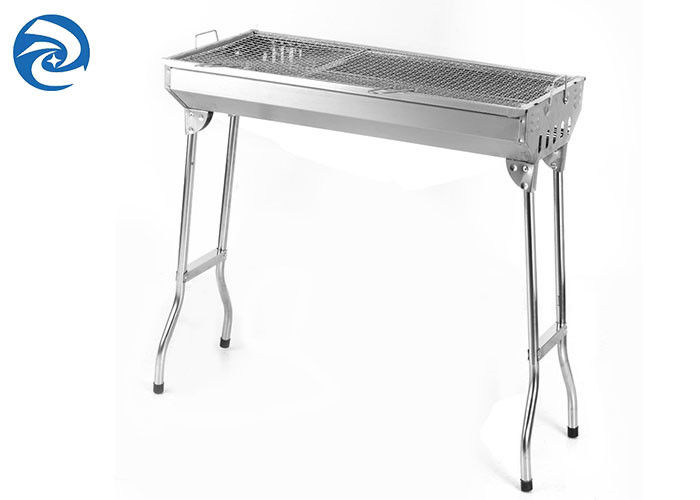 ステンレス鋼の屋外の木炭グリル73x33x71cmの携帯用折りたたみ